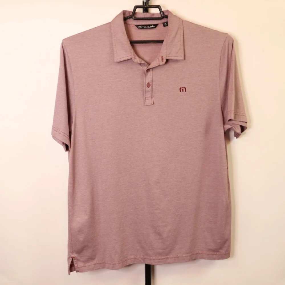 Travis Mathew Red Striped Shirt Size XL Mens